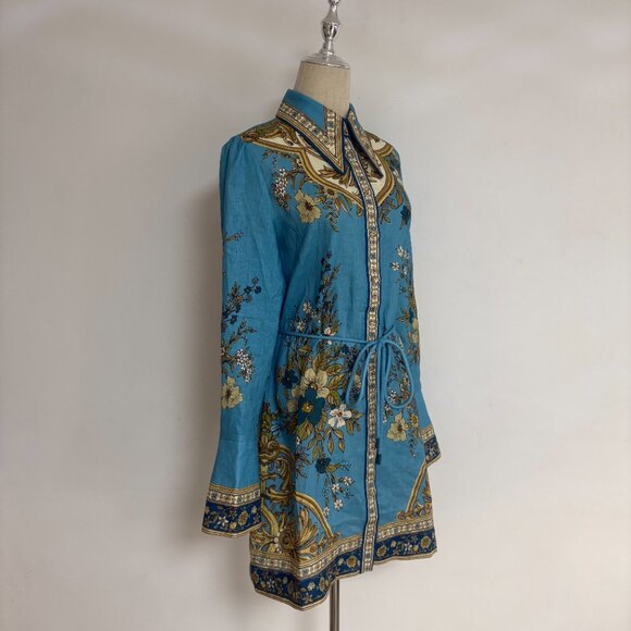 Alemais Cassie Mini Dress in Blue - Picture 11 of 15